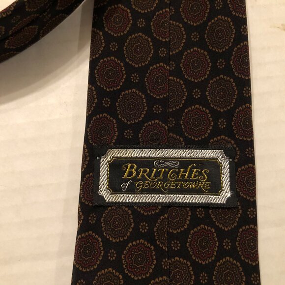 britches of georgetowne men's silk tie 3" X 56" - Picture 2 of 2
